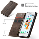 CaseMe-013 Multifunctional Retro Frosted Horizontal Flip Leather Case for iPhone 6 / 6s, with Card Slot & Holder & Wallet(Coffee)