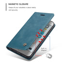 CaseMe-013 Multifunctional Retro Frosted Horizontal Flip Leather Case for iPhone 6 / 6s, with Card Slot & Holder & Wallet(Blue)