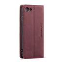 CaseMe-013 Multifunctional Retro Frosted Horizontal Flip Leather Case for iPhone 6 / 6s, with Card Slot & Holder & Wallet(Wine Red)
