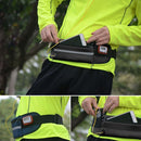 Minimalist Stylish Style Multifunctional Outdoor Sports Running Hiking Riding Travelling Belt Sweatproof Waterproof Diving Material Waist Bag Protective Case for 6 inch Phone with Card Pocket & Earpho ... Sturdy Buckle & Night Visible Reflect Light(Black)