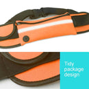Minimalist Stylish Style Multifunctional Outdoor Sports Running Hiking Riding Travelling Belt Sweatproof Waterproof Diving Material Waist Bag Protective Case for 6 inch Phone with Card Pocket & Earpho ... turdy Buckle & Night Visible Reflect Light(Orange)