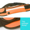 Minimalist Stylish Style Multifunctional Outdoor Sports Running Hiking Riding Travelling Belt Sweatproof Waterproof Diving Material Waist Bag Protective Case for 6 inch Phone with Card Pocket & Earpho ... turdy Buckle & Night Visible Reflect Light(Orange)