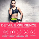 Minimalist Stylish Style Multifunctional Outdoor Sports Running Hiking Riding Travelling Belt Sweatproof Waterproof Diving Material Waist Bag Protective Case for 6 inch Phone with Card Pocket & Earpho ... Sturdy Buckle & Night Visible Reflect Light(Green)
