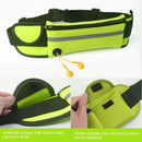 Minimalist Stylish Style Multifunctional Outdoor Sports Running Hiking Riding Travelling Belt Sweatproof Waterproof Diving Material Waist Bag Protective Case for 6 inch Phone with Card Pocket & Earpho ... Sturdy Buckle & Night Visible Reflect Light(Green)
