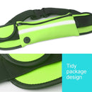 Minimalist Stylish Style Multifunctional Outdoor Sports Running Hiking Riding Travelling Belt Sweatproof Waterproof Diving Material Waist Bag Protective Case for 6 inch Phone with Card Pocket & Earpho ... Sturdy Buckle & Night Visible Reflect Light(Green)