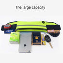 Minimalist Stylish Style Multifunctional Outdoor Sports Running Hiking Riding Travelling Belt Sweatproof Waterproof Diving Material Waist Bag Protective Case for 6 inch Phone with Card Pocket & Earpho ... Sturdy Buckle & Night Visible Reflect Light(Green)