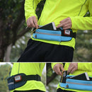 Minimalist Stylish Style Multifunctional Outdoor Sports Running Hiking Riding Travelling Belt Sweatproof Waterproof Diving Material Waist Bag Protective Case for 6 inch Phone with Card Pocket & Earpho ... Sturdy Buckle & Night Visible Reflect Light(Blue)