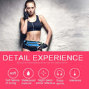 Minimalist Stylish Style Multifunctional Outdoor Sports Running Hiking Riding Travelling Belt Sweatproof Waterproof Diving Material Waist Bag Protective Case for 6 inch Phone with Card Pocket & Earpho ... Sturdy Buckle & Night Visible Reflect Light(Blue)