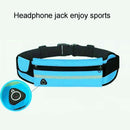 Minimalist Stylish Style Multifunctional Outdoor Sports Running Hiking Riding Travelling Belt Sweatproof Waterproof Diving Material Waist Bag Protective Case for 6 inch Phone with Card Pocket & Earpho ... Sturdy Buckle & Night Visible Reflect Light(Blue)