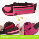 Minimalist Stylish Style Multifunctional Outdoor Sports Running Hiking Riding Travelling Belt Sweatproof Waterproof Diving Material Waist Bag Protective Case for 6 inch Phone with Card Pocket & Earpho ... urdy Buckle & Night Visible Reflect Light(Magenta)