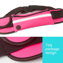Minimalist Stylish Style Multifunctional Outdoor Sports Running Hiking Riding Travelling Belt Sweatproof Waterproof Diving Material Waist Bag Protective Case for 6 inch Phone with Card Pocket & Earpho ... urdy Buckle & Night Visible Reflect Light(Magenta)