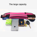 Minimalist Stylish Style Multifunctional Outdoor Sports Running Hiking Riding Travelling Belt Sweatproof Waterproof Diving Material Waist Bag Protective Case for 6 inch Phone with Card Pocket & Earpho ... urdy Buckle & Night Visible Reflect Light(Magenta)