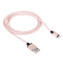 1m Woven Style Metal Head 58 Cores 8 Pin to USB 2.0 Data / Charger Cable, For iPhone XR / iPhone XS MAX / iPhone X & XS / iPhone 8 & 8 Plus / iPhone 7 & 7 Plus / iPhone 6 & 6s & 6 Plus & 6s Plus / iPad(Pink)