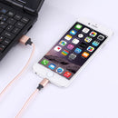 1m Woven Style Metal Head 58 Cores 8 Pin to USB 2.0 Data / Charger Cable, For iPhone XR / iPhone XS MAX / iPhone X & XS / iPhone 8 & 8 Plus / iPhone 7 & 7 Plus / iPhone 6 & 6s & 6 Plus & 6s Plus / iPad(Pink)