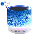 A9 Mini Portable Glare Crack Bluetooth Stereo Speaker with LED Light, Built-in MIC, Support Hands-free Calls & TF Card(Blue)
