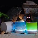 A9 Mini Portable Glare Crack Bluetooth Stereo Speaker with LED Light, Built-in MIC, Support Hands-free Calls & TF Card(Blue)