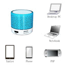 A9 Mini Portable Glare Crack Bluetooth Stereo Speaker with LED Light, Built-in MIC, Support Hands-free Calls & TF Card(Blue)