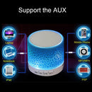 A9 Mini Portable Glare Crack Bluetooth Stereo Speaker with LED Light, Built-in MIC, Support Hands-free Calls & TF Card(Blue)