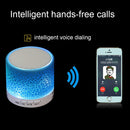 A9 Mini Portable Glare Crack Bluetooth Stereo Speaker with LED Light, Built-in MIC, Support Hands-free Calls & TF Card(Blue)