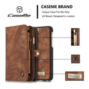 CaseMe for iPhone 6 & 6s Multifunctional Leather Billfold with Detachable Magnetic PC Back Protective Case & 10 Card Slots & 3 Cash Slots & 2 Photo Frames & 1 Zipper Wallet & 3 Magnetic Clasps & Holder(Coffee)