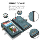 CaseMe for iPhone 6 & 6s Multifunctional Leather Billfold with Detachable Magnetic PC Protective Case & 10 Card Slots & 3 Cash Slots & 2 Photo Frames & 1 Zipper Wallet & 3 Magnetic Clasps & Holder(Green)
