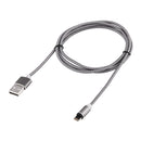 360 Degree Rotation 8 Pin to USB 2.0 Weave Style Magnetic Charging Cable with LED Indicator, Cable Length: 1m(Grey)