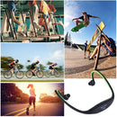 SH-W1FM Life Waterproof Sweatproof Stereo Wireless Sports Earbud Earphone In-ear Headphone Headset with Micro SD Card, For Smart Phones & iPad & Laptop & Notebook & MP3 or Other Audio Devices, Maximum SD Card Storage: 8GB(Green)