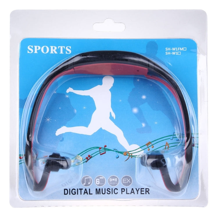 SH-W1FM Life Waterproof Sweatproof Stereo Wireless Sports Earbud Earphone In-ear Headphone Headset with Micro SD Card, For Smart Phones & iPad & Laptop & Notebook & MP3 or Other Audio Devices, Maximum SD Card Storage: 8GB(Red)