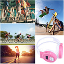 SH-S1 Folding Stereo HiFi Wireless Sports Headphone Headset with LCD Screen to Display Track Information & SD / TF Card, For Smart Phones & iPad & Laptop & Notebook & MP3 or Other Audio Devices(Pink)