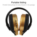 SH-S1 Folding Stereo HiFi Wireless Sports Headphone Headset with LCD Screen to Display Track Information & SD / TF Card, For Smart Phones & iPad & Laptop & Notebook & MP3 or Other Audio Devices(Gold)