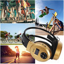 SH-S1 Folding Stereo HiFi Wireless Sports Headphone Headset with LCD Screen to Display Track Information & SD / TF Card, For Smart Phones & iPad & Laptop & Notebook & MP3 or Other Audio Devices(Gold)