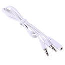 1M Hi-Fi AUX Audio Cable 3.5mm Dual Male to Female Plug Jack Stereo Audio Wire for iPhone, iPad, Samsung, MP3, MP4, Sound Card, TV, Radio-recorder, Car Bluetooth Speacker, Computer, etc(White)