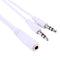 1M Hi-Fi AUX Audio Cable 3.5mm Dual Male to Female Plug Jack Stereo Audio Wire for iPhone, iPad, Samsung, MP3, MP4, Sound Card, TV, Radio-recorder, Car Bluetooth Speacker, Computer, etc(White)