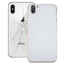 5 in 1 Full Assembly Metal Housing Cover with Appearance Imitation of iX for iPhone 6, Including Back Cover & Card Tray & Volume Control Key & Power Button & Mute Switch Vibrator Key, No Headphone Jack (Gold+White)