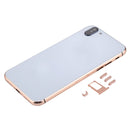 5 in 1 Full Assembly Metal Housing Cover with Appearance Imitation of iX for iPhone 6, Including Back Cover & Card Tray & Volume Control Key & Power Button & Mute Switch Vibrator Key, No Headphone Jack (Gold+White)