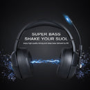 ONIKUMA K6 Over Ear Bass Stereo Surround Gaming Headphone with Microphone & Red Light(Black Red)