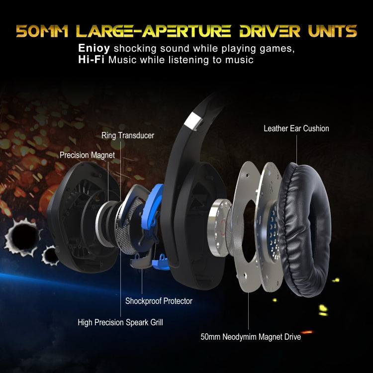 ONIKUMA K1 PRO Stereo Surround Gaming Headphone with Microphone & LED Lights(Black Red)