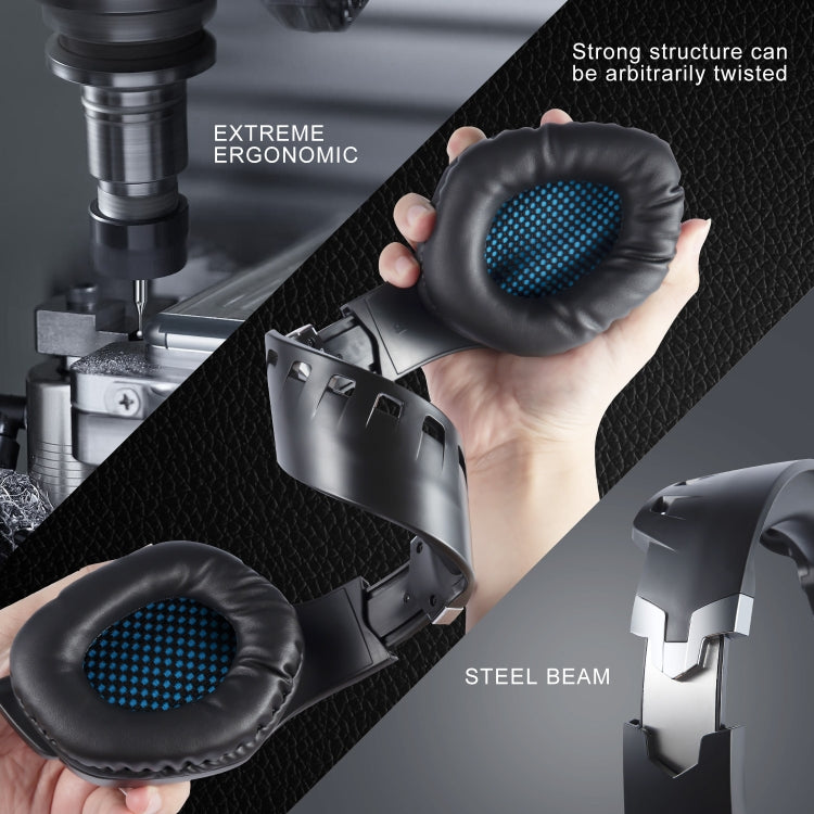 ONIKUMA K1 PRO Stereo Surround Gaming Headphone with Microphone & LED Lights(Black Red)