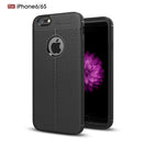 For iPhone 6 & 6s Litchi Texture TPU Protective Back Cover Case (Black)