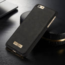 CaseMe for iPhone 6 Plus & 6s Plus Multifunctional Leather Billfold with Detachable Magnetic PC Protective Case & 13 Card Slots & 1 Photo Frames & 1 Zipper Wallet & 2 Magnetic Clasps & Holder(Black)