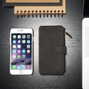CaseMe for iPhone 6 Plus & 6s Plus Multifunctional Leather Billfold with Detachable Magnetic PC Protective Case & 13 Card Slots & 1 Photo Frames & 1 Zipper Wallet & 2 Magnetic Clasps & Holder(Black)