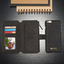 CaseMe for iPhone 6 Plus & 6s Plus Multifunctional Leather Billfold with Detachable Magnetic PC Protective Case & 13 Card Slots & 1 Photo Frames & 1 Zipper Wallet & 2 Magnetic Clasps & Holder(Black)