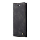 CaseMe-013 Multifunctional Retro Frosted Horizontal Flip Leather Case for iPhone 6 Plus / 6s Plus, with Card Slot & Holder & Wallet(Black)