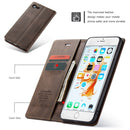 CaseMe-013 Multifunctional Retro Frosted Horizontal Flip Leather Case for iPhone 6 Plus / 6s Plus, with Card Slot & Holder & Wallet(Coffee)