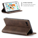 CaseMe-013 Multifunctional Retro Frosted Horizontal Flip Leather Case for iPhone 6 Plus / 6s Plus, with Card Slot & Holder & Wallet(Coffee)