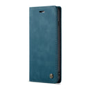 CaseMe-013 Multifunctional Retro Frosted Horizontal Flip Leather Case for iPhone 6 Plus / 6s Plus, with Card Slot & Holder & Wallet(Blue)