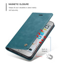 CaseMe-013 Multifunctional Retro Frosted Horizontal Flip Leather Case for iPhone 6 Plus / 6s Plus, with Card Slot & Holder & Wallet(Blue)