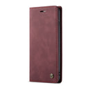 CaseMe-013 Multifunctional Retro Frosted Horizontal Flip Leather Case for iPhone 6 Plus / 6s Plus, with Card Slot & Holder & Wallet(Wine Red)
