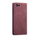 CaseMe-013 Multifunctional Retro Frosted Horizontal Flip Leather Case for iPhone 6 Plus / 6s Plus, with Card Slot & Holder & Wallet(Wine Red)