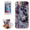 For iPhone 6 Plus & 6s Plus Brown Marbling Pattern Soft TPU Protective Back Cover Case